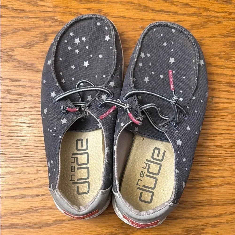 Hey Dude Black and Gray Moccasin Shoes